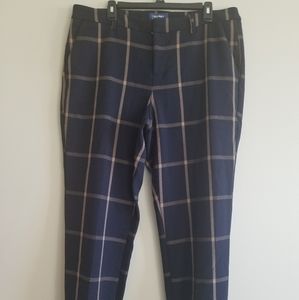 OLD NAVY harper fit mid rise windowpane pants